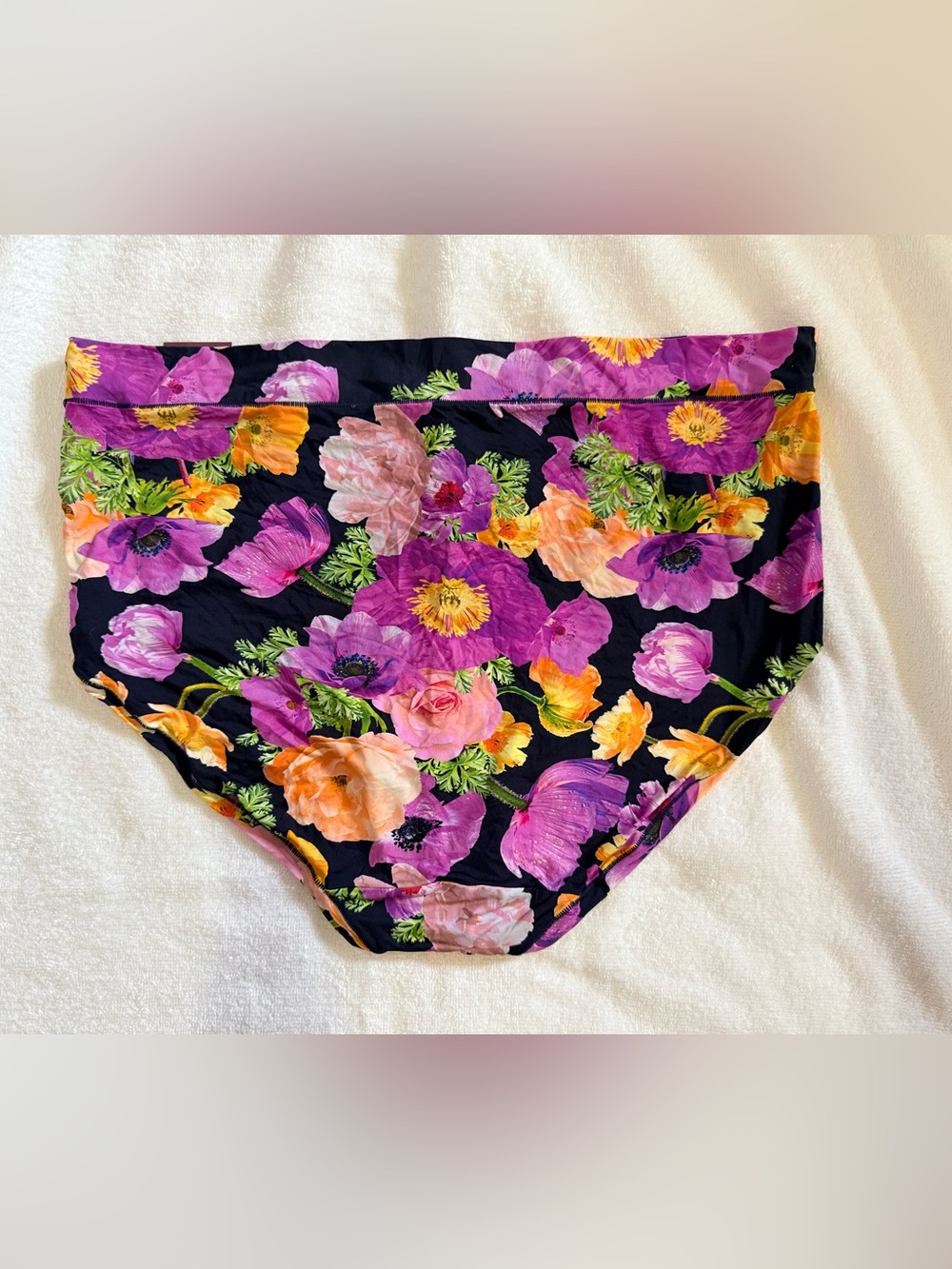 NWT 26/28 Cacique Comfort Bliss Full Brief - Floral Pink & Green - Picture 2 of 5